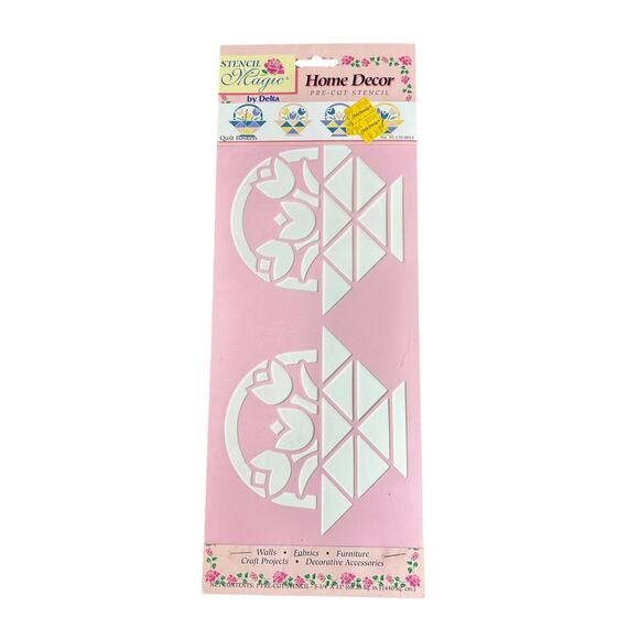 90s Vintage- Stencil Magic By Delta- Quilt Baskets No. 95 170 0012 NWT craft - Picture 1 of 5